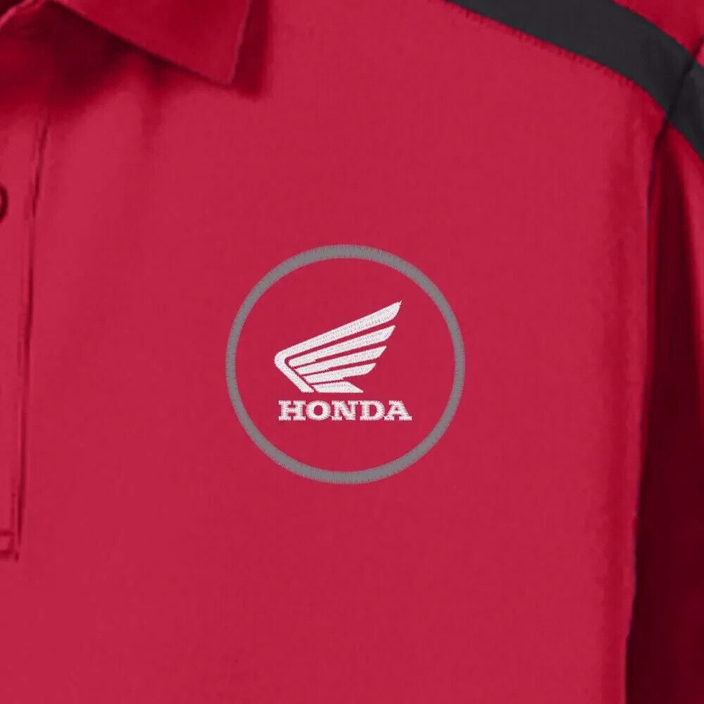 Official Honda RRC Ride Red Men s Polo, Red - HP20E-M228 - Harbor Town Honda & Polaris