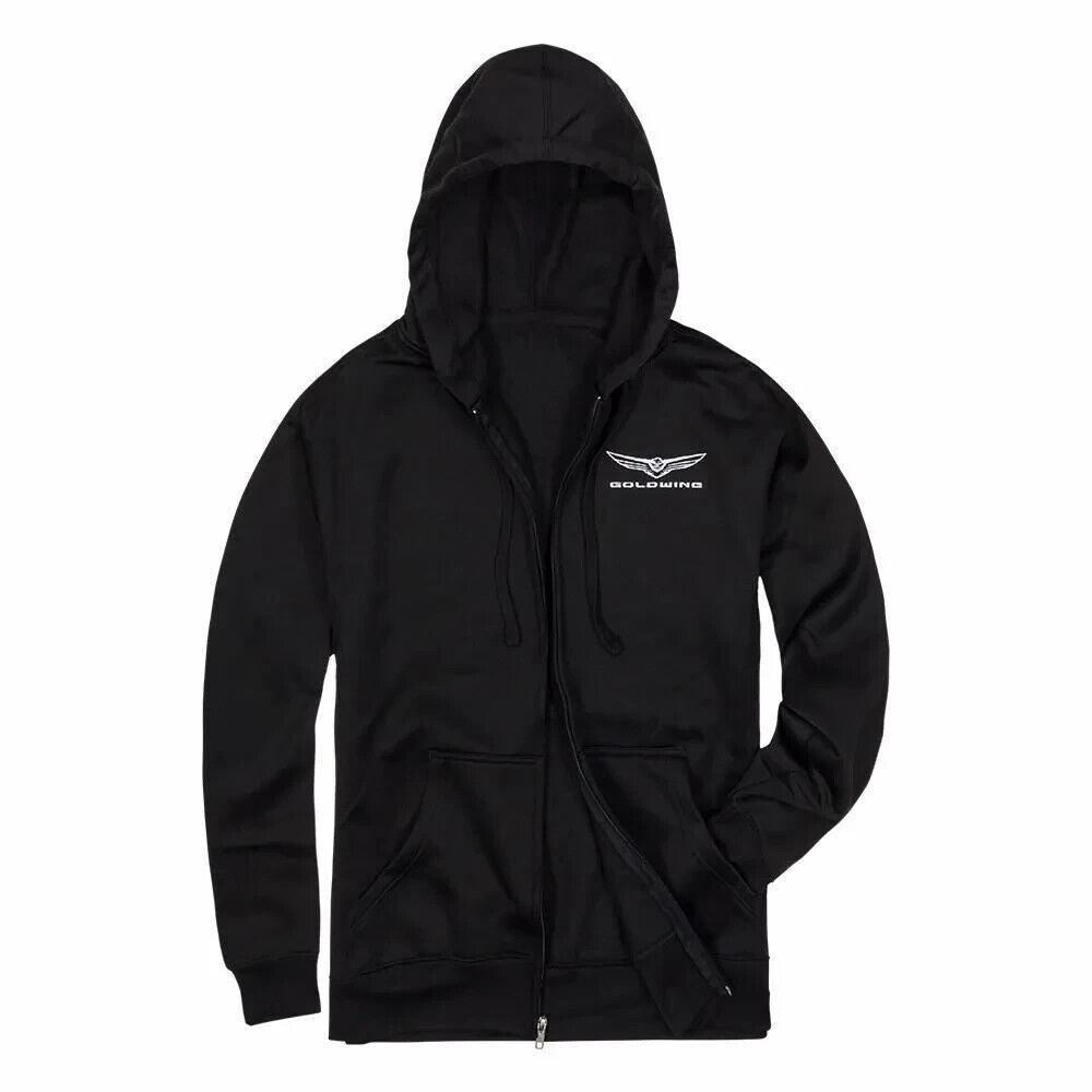 Official Honda Gold Wing Full-Zip Sweatshirt, Black - Harbor Town Honda & Polaris