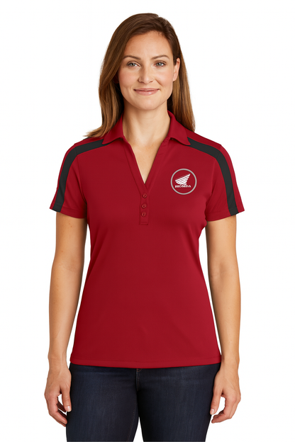 Official Honda RRC Ride Red Ladies Polo, Red - HP20E-L229 - Harbor Town Honda & Polaris