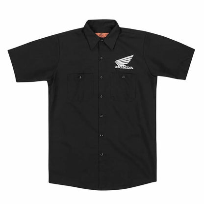 Official Honda Men s Work Shirt, Black - HP17S-M148 - Harbor Town Honda & Polaris