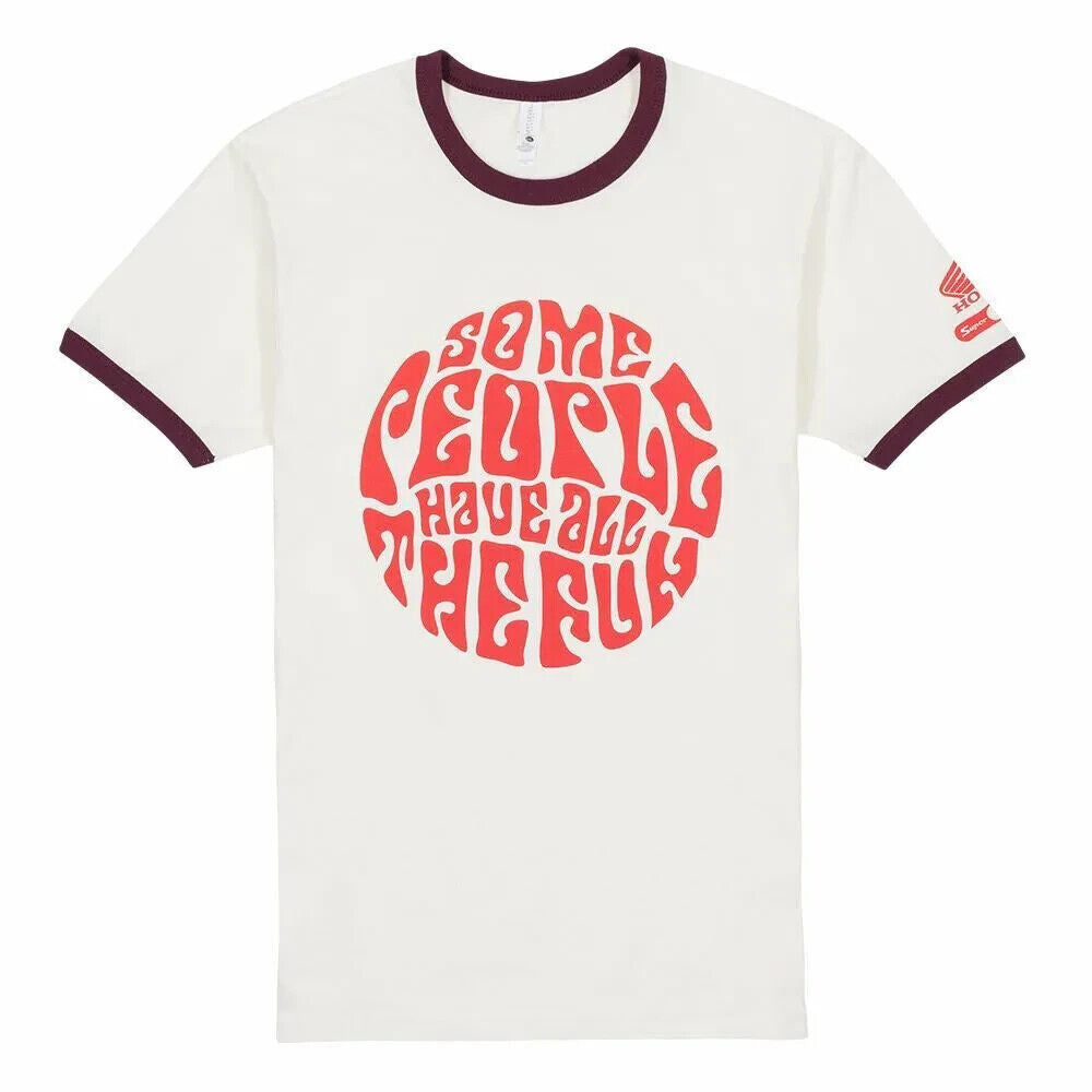 Official Honda Vintage Moto Ringer Tee, White - HP19S-M209