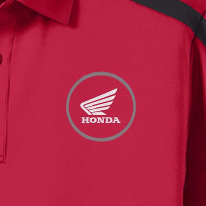 Official Honda RRC Ride Red Men s Polo, Red - HP20E-M228 - Harbor Town Honda & Polaris