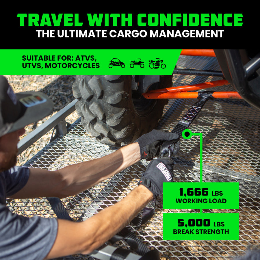 Rhino USA 1.6" x 17" Soft Loop Tie-Down Straps (4-Pack) - Harbor Town Honda & Polaris