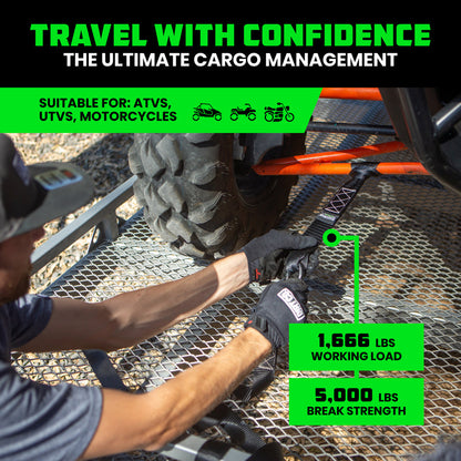 Rhino USA 1.6" x 17" Soft Loop Tie-Down Straps (4-Pack) - Harbor Town Honda & Polaris