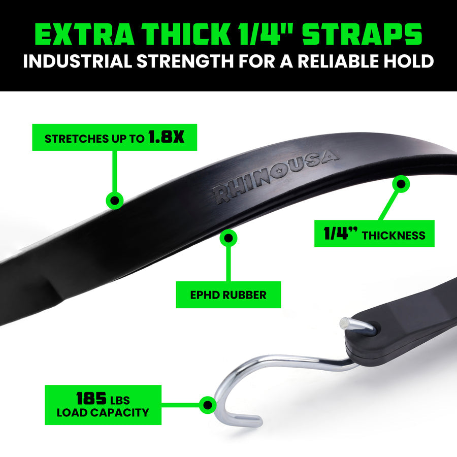 Rhino USA Heavy-Duty Tarp Straps Set - Harbor Town Honda & Polaris