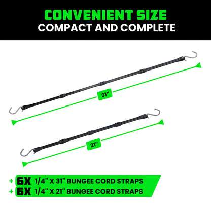 Rhino USA Heavy-Duty Tarp Straps Set - Harbor Town Honda & Polaris