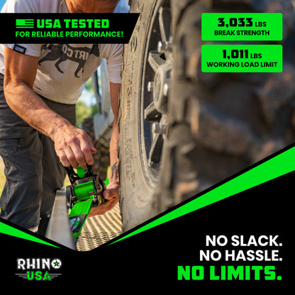 Rhino USA 2" x 10' Retractable Ratchet Straps (2-pack) - Harbor Town Honda & Polaris
